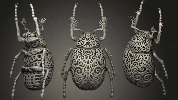 Insects (COLEOPTERA Filigre, INSCT_0004) 3D models for cnc